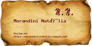 Morandini Natália névjegykártya